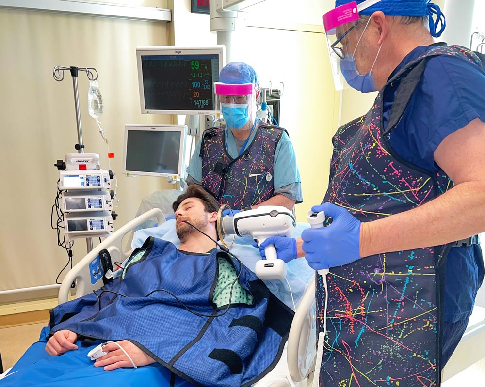 Dr. Bruce Pynn in surgery